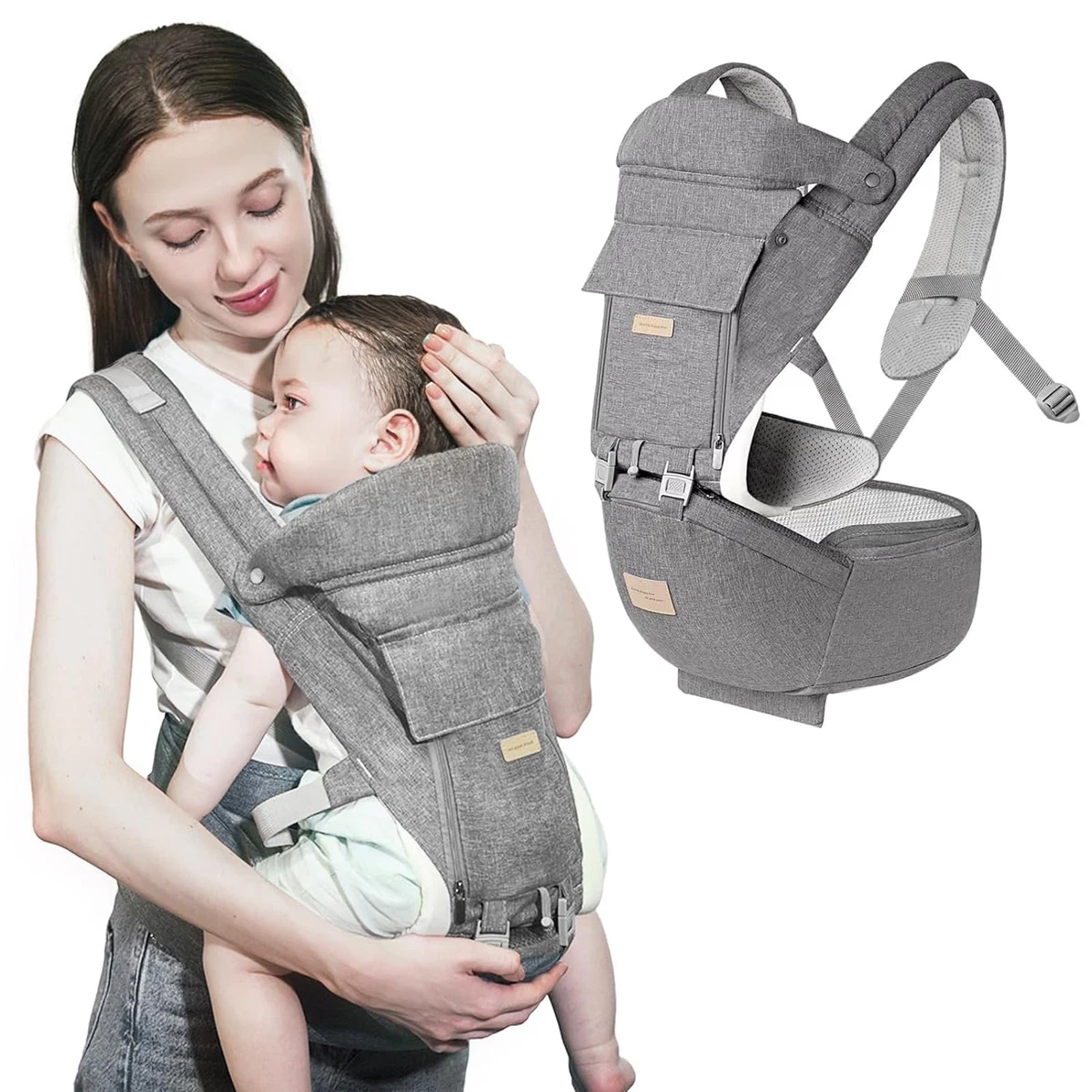 TOYMIS Portable Baby Carrier, One Shoulder Carrier Baby Toddler Sling  Carrier for Newborn Infant Toddler 4-36 Months (Grey) - Yahoo Shopping