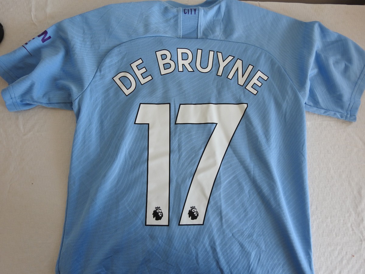 Manchester City 2019 Home Jersey #17 De Bruyne PUMA Blue Shirt