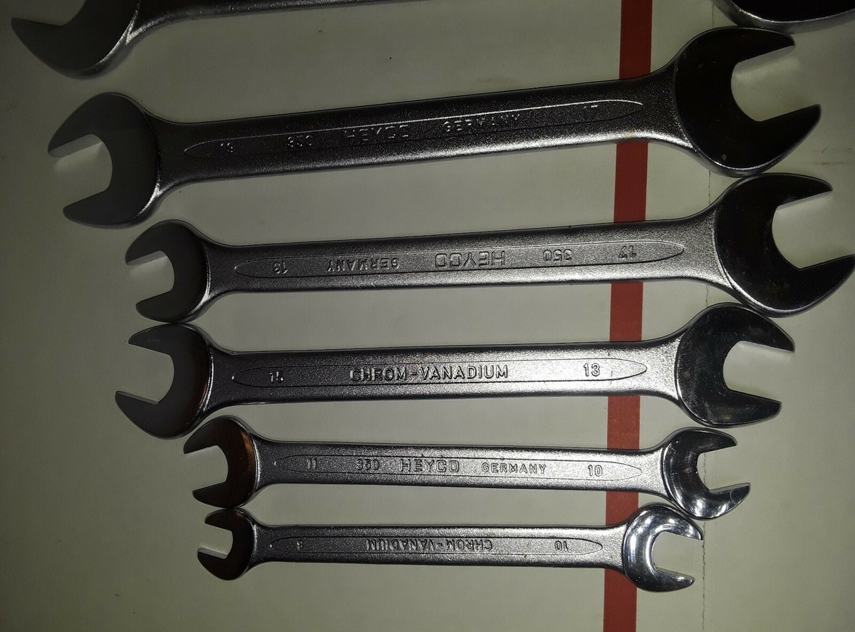 ✓Brand New 🔧Heyco 3509470 Metric Open End Wrench 🔧Set (9 Pieces