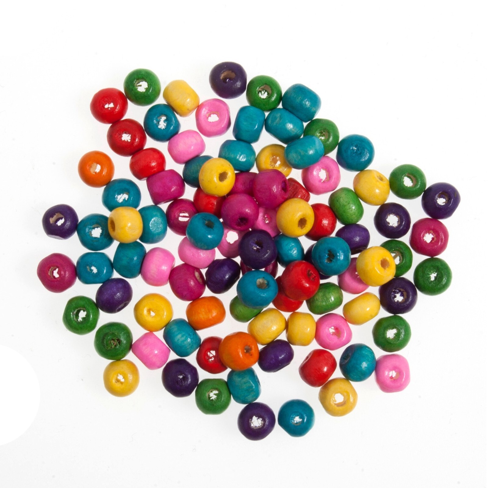 Assorted Wooden Beads, 8mm, packs of 150, perfect for crafts including Macramé