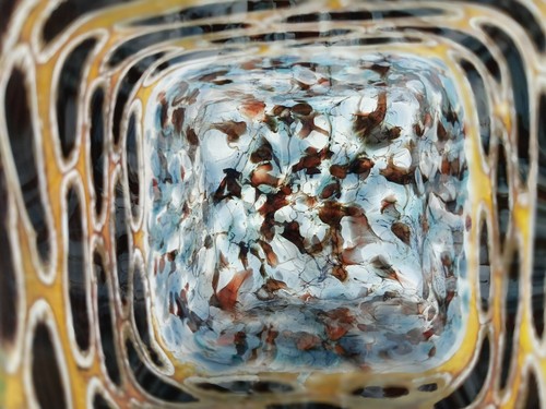 Kenny Walton Studio Art Glass Vase, Signed K Walton. Hand Blown Glass Art - Picture 2 of 17