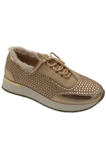 Kenneth Cole Reaction Cari Faux Fur Jewel Jogger Sneaker Shell