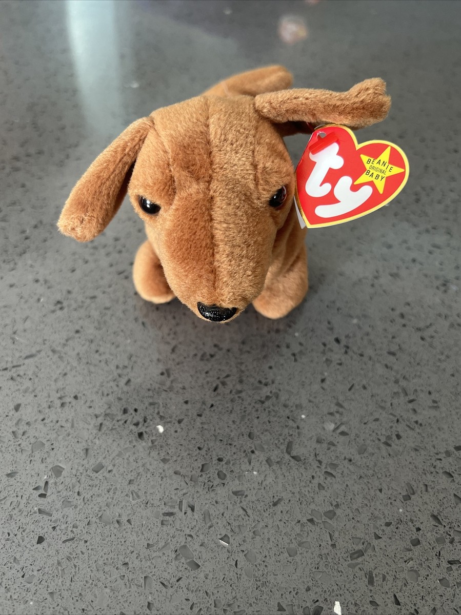 Ty Beanie Baby Weenie the Dachshund 1995 Style 4013 Free Shipping