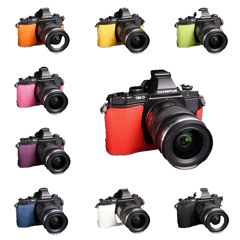 Cámara de cuero Olympus casos, bolsos y fundas para Olympus OM-D