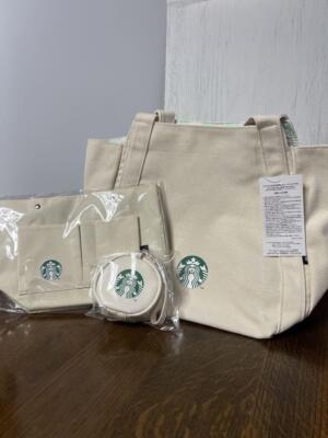 STARBUCKS 2025 Bag Tote bag bag-in-bag clear pouch 3-piece