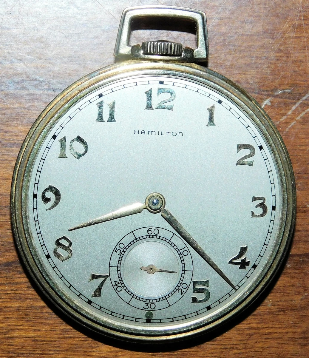 Gold hamilton pocket watch new arrivals