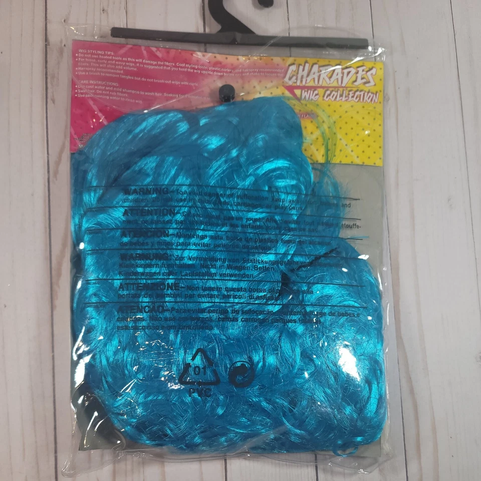 Halloween Costume Blue Anime Wig Long - Image 3 of 3