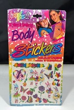 Vintage Lisa Frank Body Stickers Temporary Tattoos Transfers Ballerina bunnies