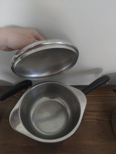 Vintage Revere Ware 1801 Copper Bottom saucepan stockpot 6 Pots, 5 Lids nice! - Picture 9 of 24