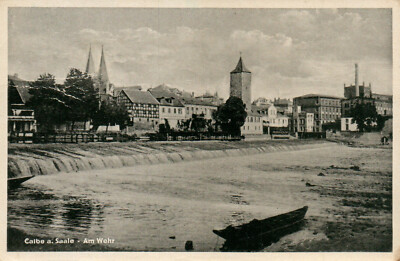 Postcard * Calbe an Saale - am Weir (AB) 70116