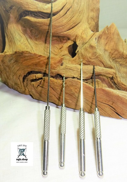 Boilienadel 4Tlg Edelstahl Set Ngt Boiliebohrer Boilie Nadel KöDernadel Needle-image