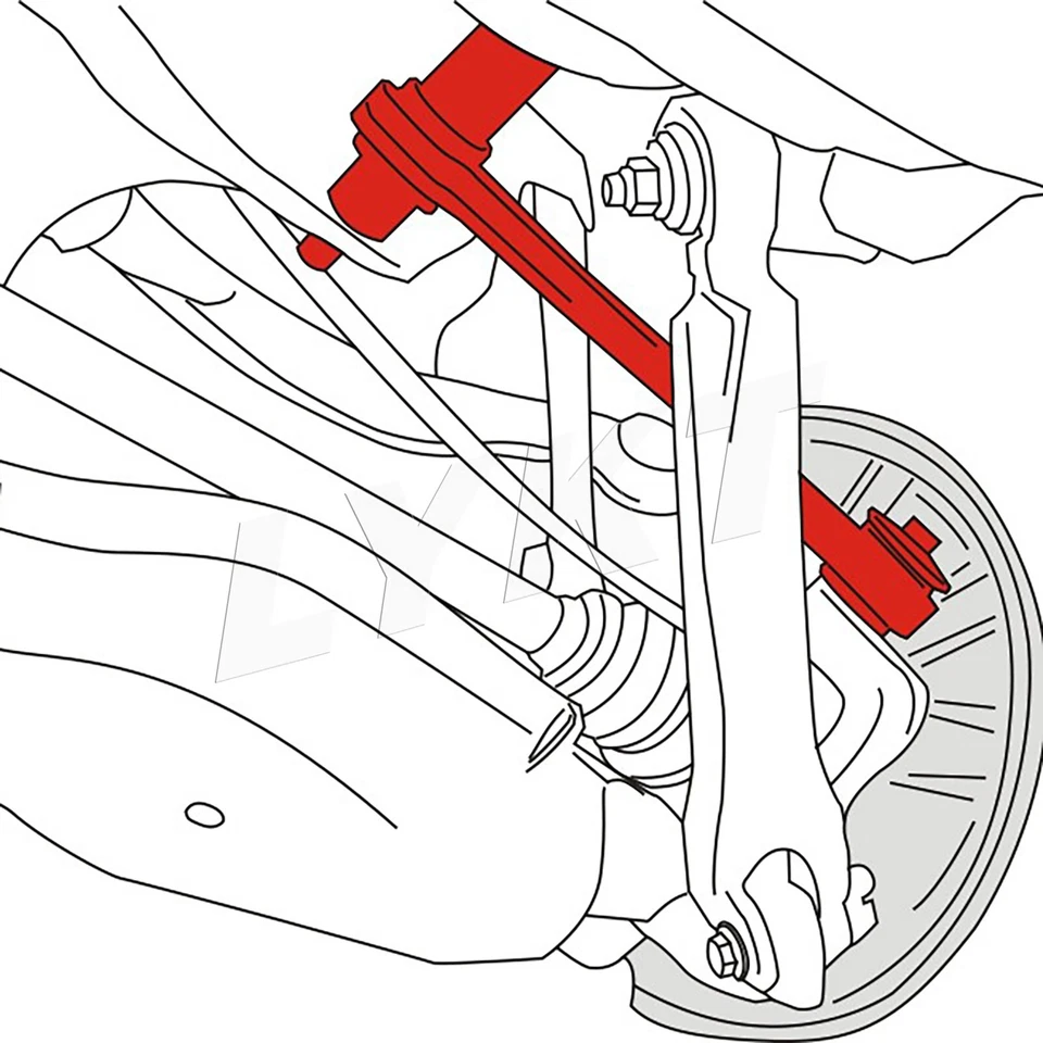 LYKT 2pcs Adjustable Arms Alignment Rear Toe Kit for Benz C、CLS、E、GLC、GLK、SL Foto 2 de 4