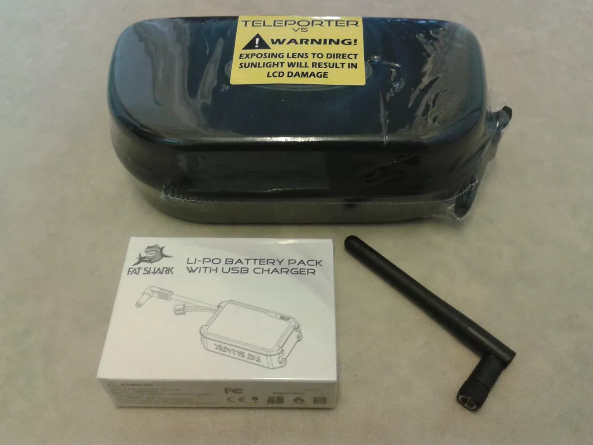Fatshark Teleporter V5 FPV Goggles 5.8GHz RX Battery RC