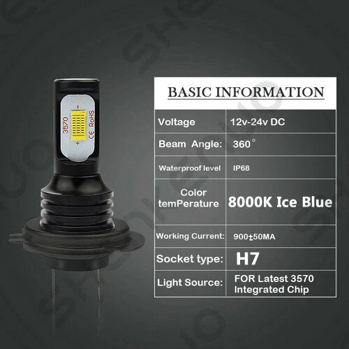 Faros bombillas LED HKL para Toyota Celica 2000 2001 2002 9005+H7 Foto 4 de 4