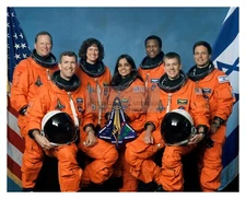 SPACE SHUTTLE COLUMBIA STS-107 CREW NASA 8X10 PHOTO
