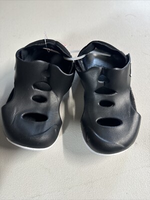 Kids Black White Nike Sunray Protect (PS) Sandals Size 10C DH9462-001 