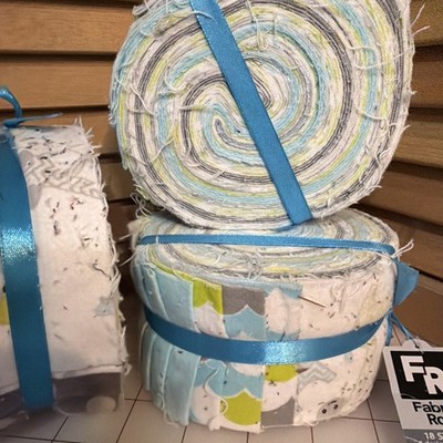 Three Cotton Flannel Giraffe Jelly Rolls 42  X 2.5 