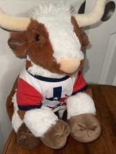Build a Bear Longhorn Cow with Texas Tshirt Plush