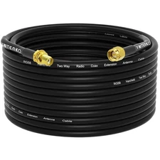 SMA Male to SMA Female 50FT RG58 Coaxial Cable, SMA Antenna Extension Cable L...