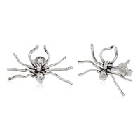 Paar Ohrstecker Spinne Amulett 925 Silber 20X14Mm Keltische Oxidierte Ohrringe