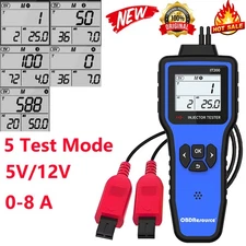 Fuel Injector Tester Cleaner Tool 12V Car Injector Cleaning Kit with 2 Adapters