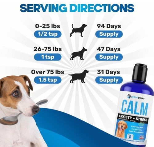Planopaws Dog Anxiety Relief Faster Absorption Than Hemp Calming Chews - Liquid - Picture 7 of 12