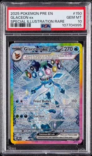 2025 POKEMON PRE EN-PRISMATIC EVOLUTIONS #150 GLACEON EX PSA 10