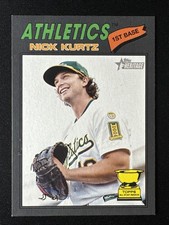 2026 Topps Heritage Dark Gray Border SP #275 Nick Kurtz Athletics Rookie Cup
