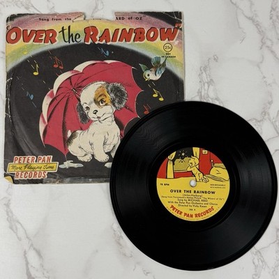OVER THE RAINBOW 78rpm 1954 Peter Pan Records w/ Picture Sleeve Rare Copy