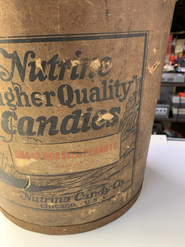 Large 1800’s  Nutrine Confections Cany Container Bucket Chicago IL Antique - Image 4 of 4
