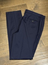 Tommy Hilfiger Mens 42 Unhemmed Modern-Fit TH Flex Stretch Suit Dress Pants Navy