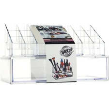 BoxUp Plastic Cosmetic Organizer with Drawer 22.5x12.5x13.8 cm, Transparent