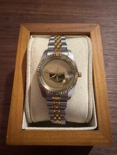 Women s Two Tone Gold Face Watch With Date Di...