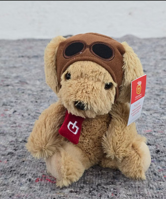 Exklusives Dufry Plüschtier Hund mit Fliegerbrille   Sammlerstück