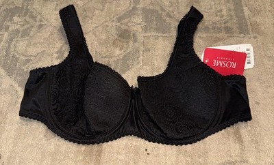 Rosme Bra 564718 Annija UW Padded Balconette Black US Size 44C New