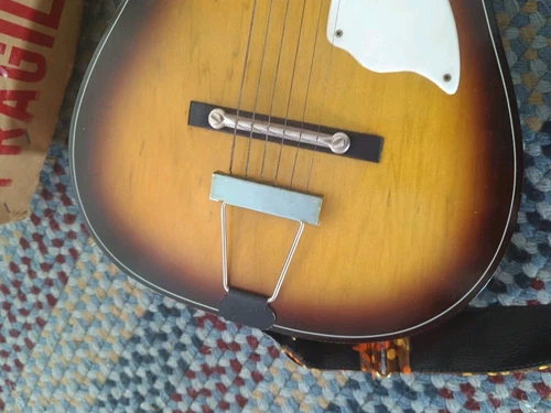 Holy Grail Vintage 1967 Norma 3/4 Parlor Guitar FG3 Reinforced Steel Neck RARE - Picture 9 of 24