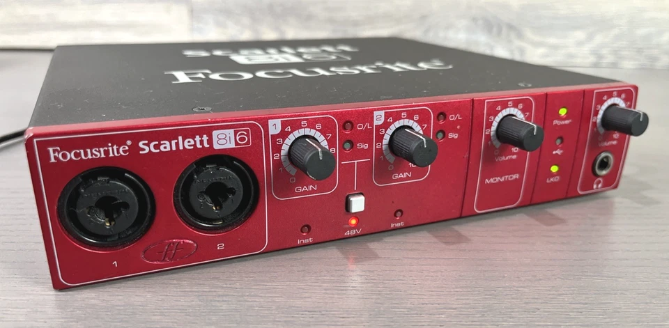 Focusrite Scarlett 8i6 USB Audio Interface 8-i-6 Studio Recording - Image 3 of 4