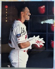 1997 Pinnacle Zenith Juan Gonzalez Signed 8x10 Card Photo Auto JSA