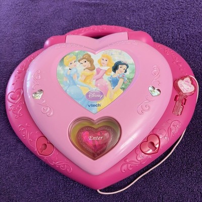 Rare 2010 VTech Disney Princess Magical Learning Laptop Pink With Key Tested