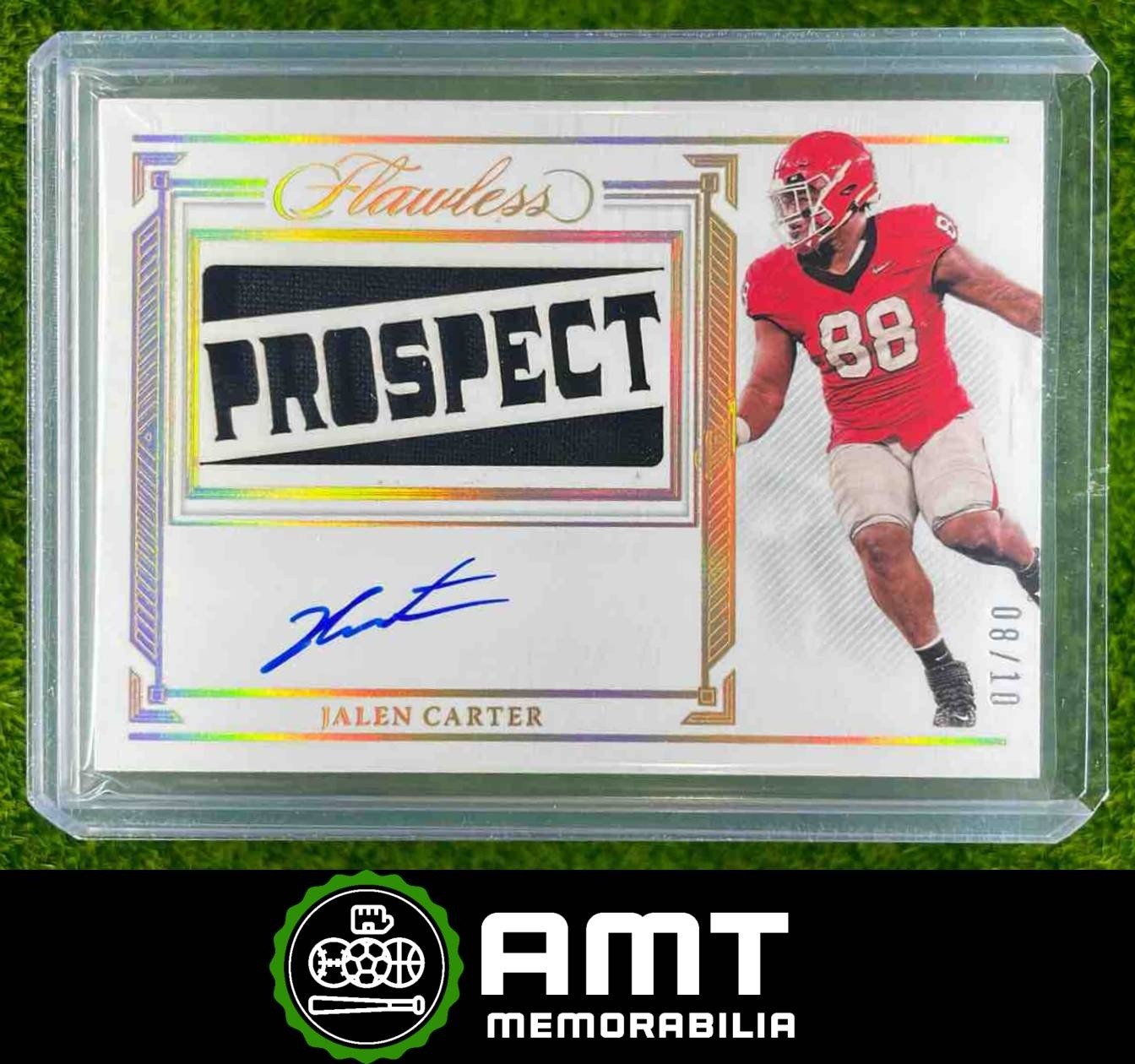 Jalen Carter Panini Flawless Collegiate Flawless Rookie Team Slogan Signatures #TSSJAC Base