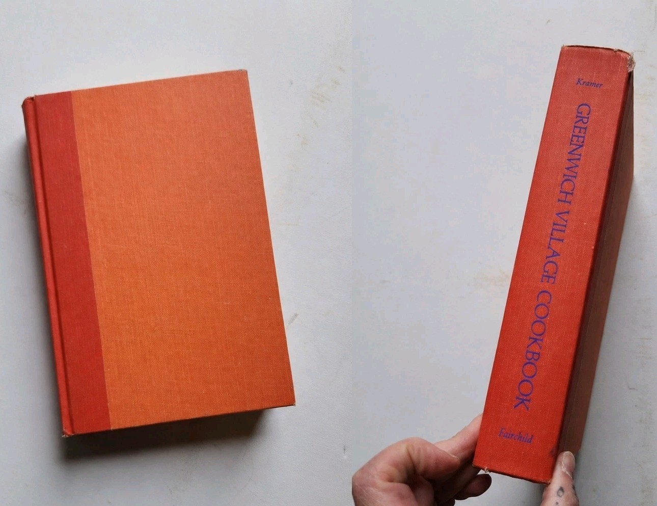 Hardcover copy of the Greenwich Village Cookbook by Vivian Kramer Vintage 1969