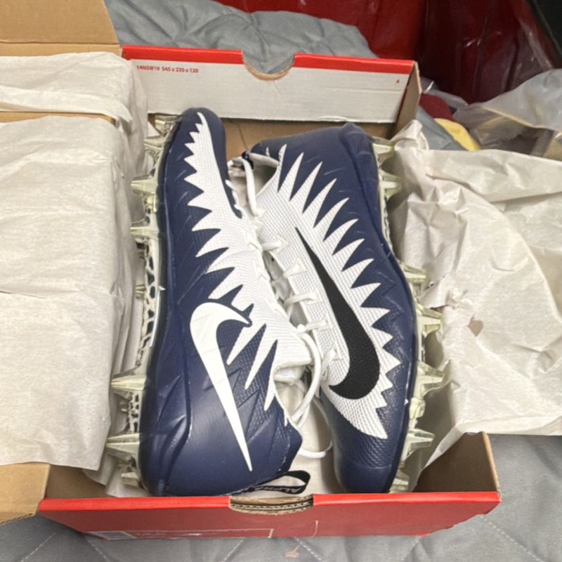 Nike Alpha Menace Pro Low TD P Football Cleats Blue White Size 14.5