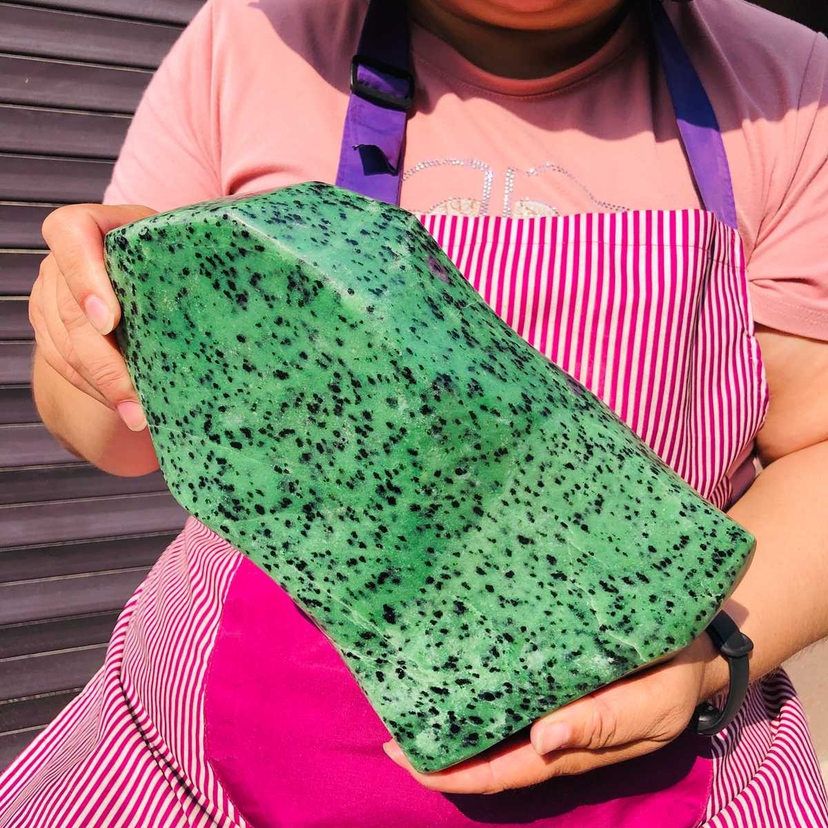 7.23LB Natural Red & green treasure Ruby Crystal Mineral Specimen Heals 2482