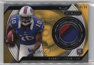 2013 Topps Strata Relics Gold /90 Robert Woods #SR-RW Rookie Patch RC 13c1