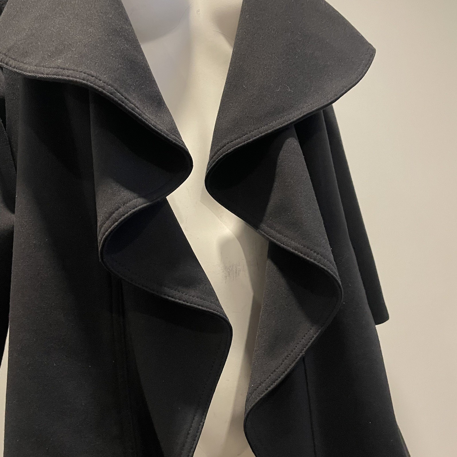 Calvin Klein Solid Black Ponte Open Front Waterfa… - image 7