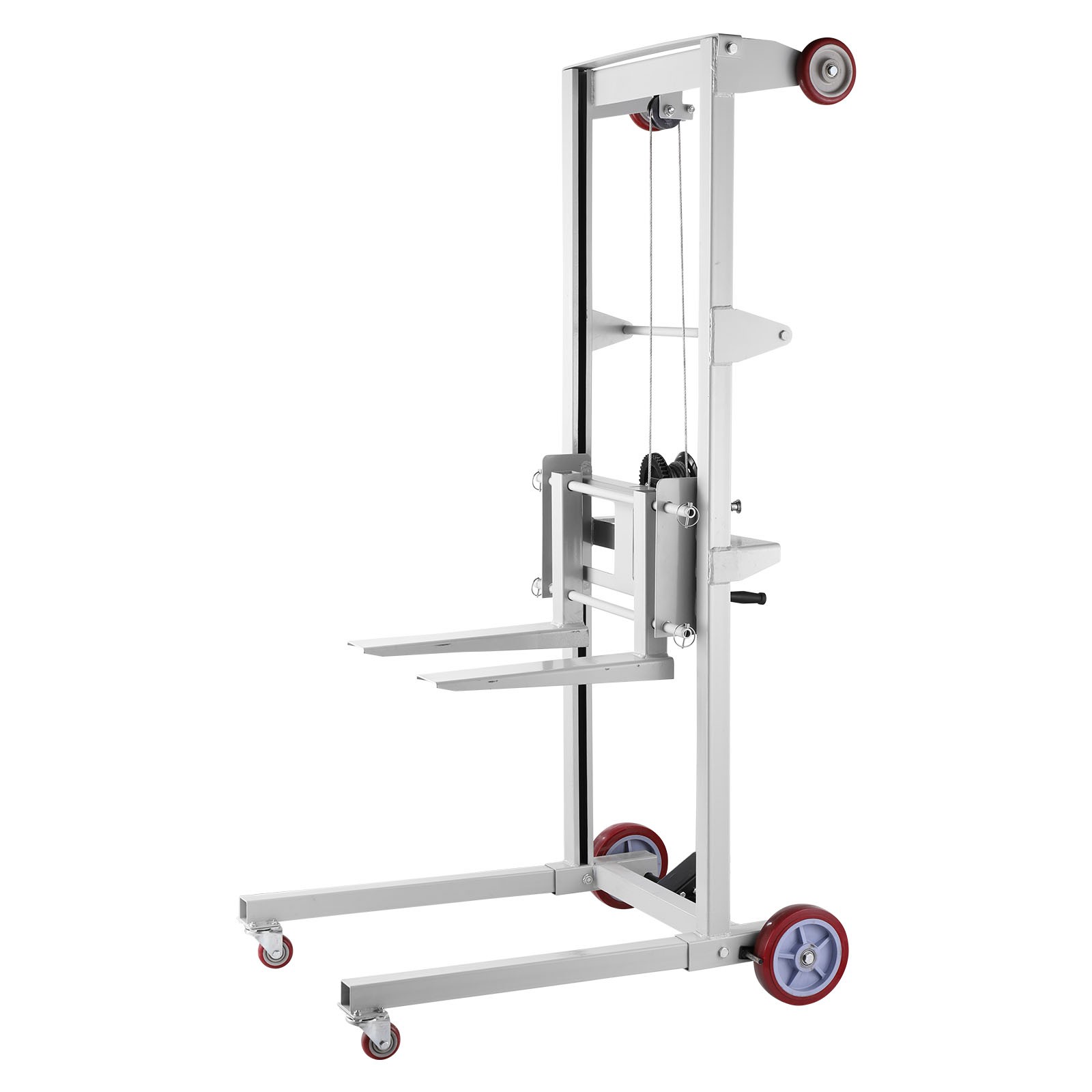 Uimoso Material Lift Winch Stacker 551 lbs Capacity Pallet Truck with 70 in Lift