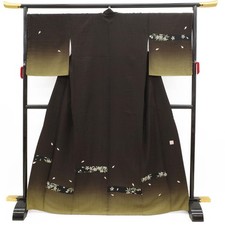 Unused Formal Hand-dyed Kimono Lined Cherry Blossom Design Made in Japan