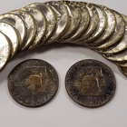 1963 50c Franklin Half Dollar Original Gem BU Bank Roll - Toned Enders - Q4149