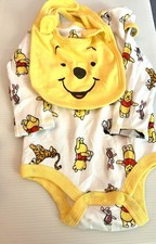 3-6 Months Baby Winnie the Pooh Bodysuit One Piece With Bib New