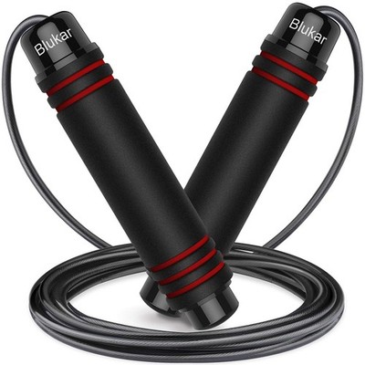 Blukar Springseil Speed Springseil verwicklungsfrei verstellbar Schnur mit Rapid Ball